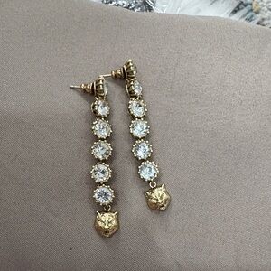 Elegant Gold and Silver Drop Earrings